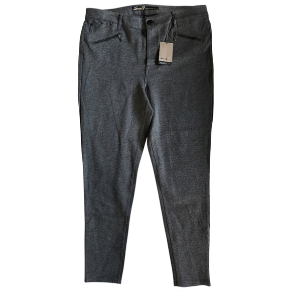 Seven7 High-Rise Legging Pants Size 18 Charcoal Gray Stretch Comfort Slim Fit - Picture 1 of 11